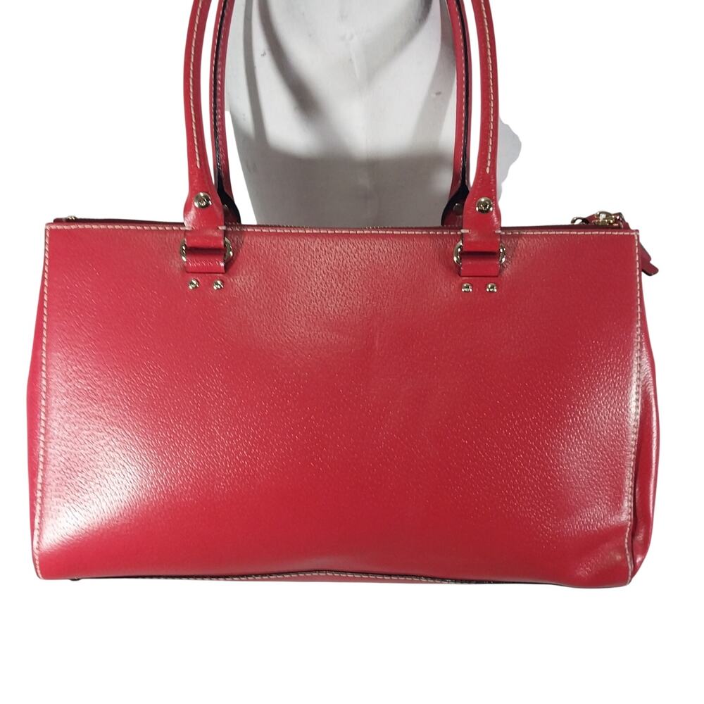 Red Leather Tote Bag - Picture 8 of 13